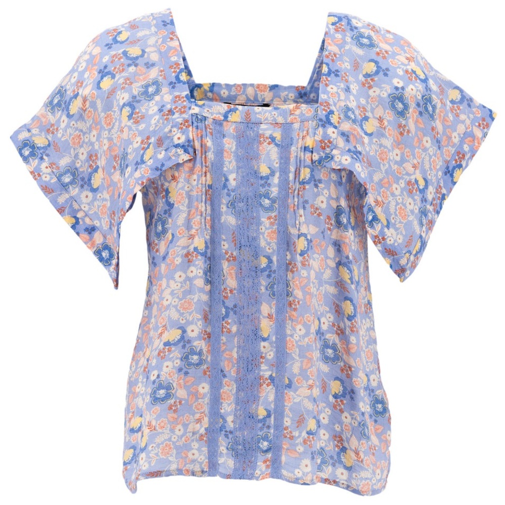 Zac & Rachel Printed Short Sleeve Blouse for Women